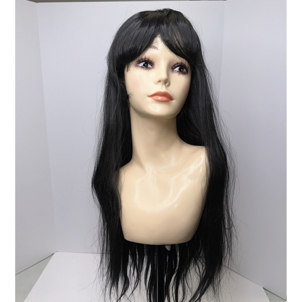 RockStar LoLita Black 28" Long Wig with Bangs Heat Resistant Synthetic Wig NWOT